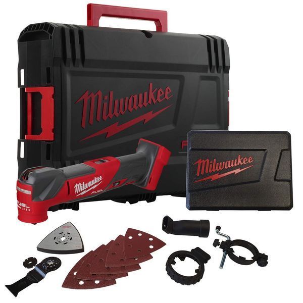 Інструмент багатофунціональний акумуляторний MILWAUKEE, M18 FMT-0X (каркас, універсальне лезо, шліфувальна підошва, шліфувальний 4933478491 фото