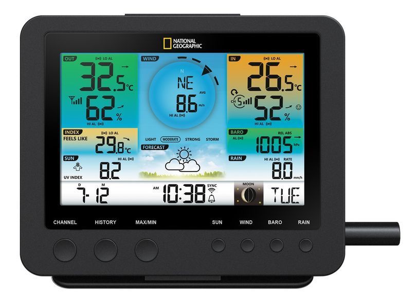 Метеостанція National Geographic WIFI Colour Weather Center 7-in-1 Sensor (9080600) 930585 фото