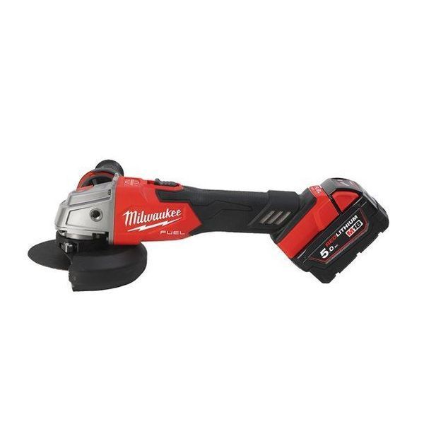 Шліфмашина кутова - болгарка акумуляторна безщіткова MILWAUKEE, M18 FSAG125XB-502X, 1200Вт, діаметр 125мм (зарядний пристрій M12 4933478430 фото