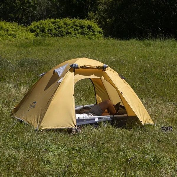Намет тримісний Naturehike P-Series NH18Z033-P 210T/65D, жовтий 6927595783658 фото