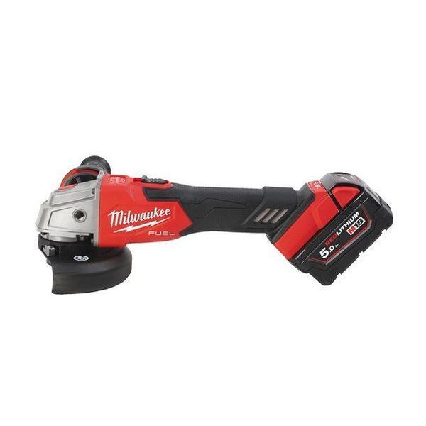 Шліфмашина кутова - болгарка акумуляторна безщіткова MILWAUKEE, M18 FSAG125XB-502X, 1200Вт, діаметр 125мм (зарядний пристрій M12 4933478430 фото