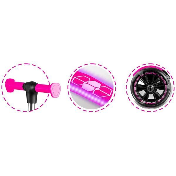 Дитячий самокат триколісний Ricokids Jelly рожевий 765901 фото