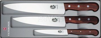 Набір Victorinox, 3 ножа, рожеве дерево 5.1050.3G фото