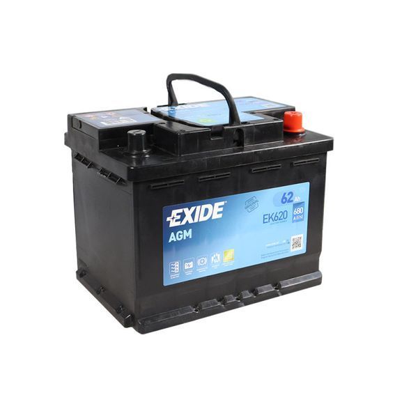 Автомобільний акумулятор EXIDE Start-Stop AGM (EK620) 62Аh 680A R+ EK620 фото