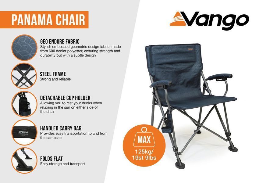 Стілець кемпінговий Vango Panama Chair Granite Grey (CHTPANAMA000002) 930849 фото