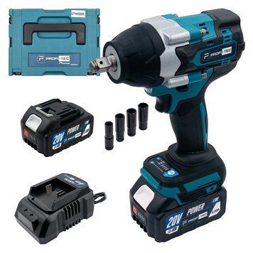 Аккумуляторный гайковерт PROFI-TEC DTW800BL POWERLine (2&times;PT2050MP (4.0 Ач), зарядное устройство) 006126P фото