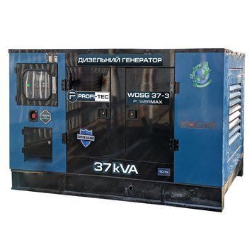 Генератор дизельный PROFI-TEC WDSG37-3 Power MAX (37кВА/30кВт, промышленный двигатель WEICHAI, аналог BOLDUIN) 005037P фото