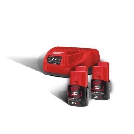 Енергокомплект MILWAUKEE M12 NRG-202 (ЗП С12+ 2акк.Х2А&middot;год B2) 4933459209 фото