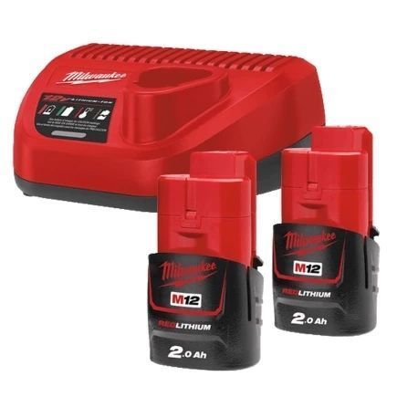 Енергокомплект MILWAUKEE M12 NRG-202 (ЗП С12+ 2акк.Х2А&middot;год B2) 4933459209 фото
