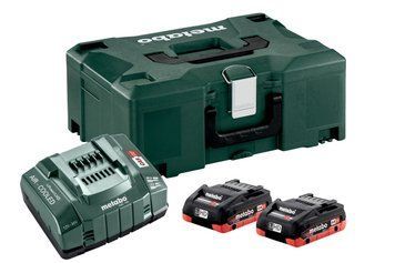 Базовый комплект аккумуляторных батарей Metabo 2*4.0 Ач LiHD II + MetaLoc (Безкоштовна доставка) 685130000 фото