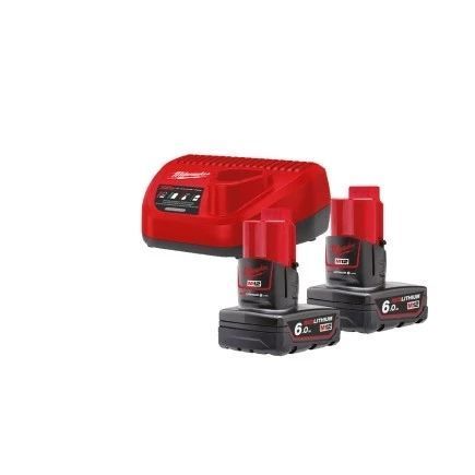 Енергокомплект MILWAUKEE M12 NRG-602 (ЗП С12+ 2акк.Х6А&middot;год B6) 4933451903 фото