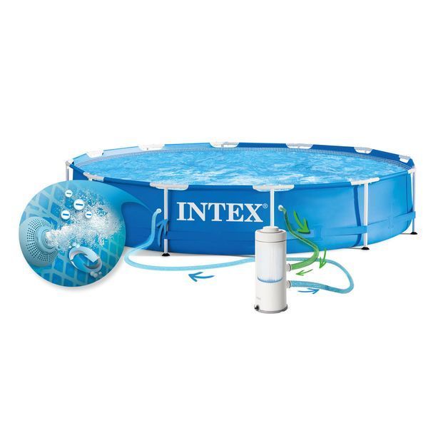 Басейн каркасний 16в1 INTEX 28212, 366 x 76 см + машина для створення бульбашок DM-28212-M фото