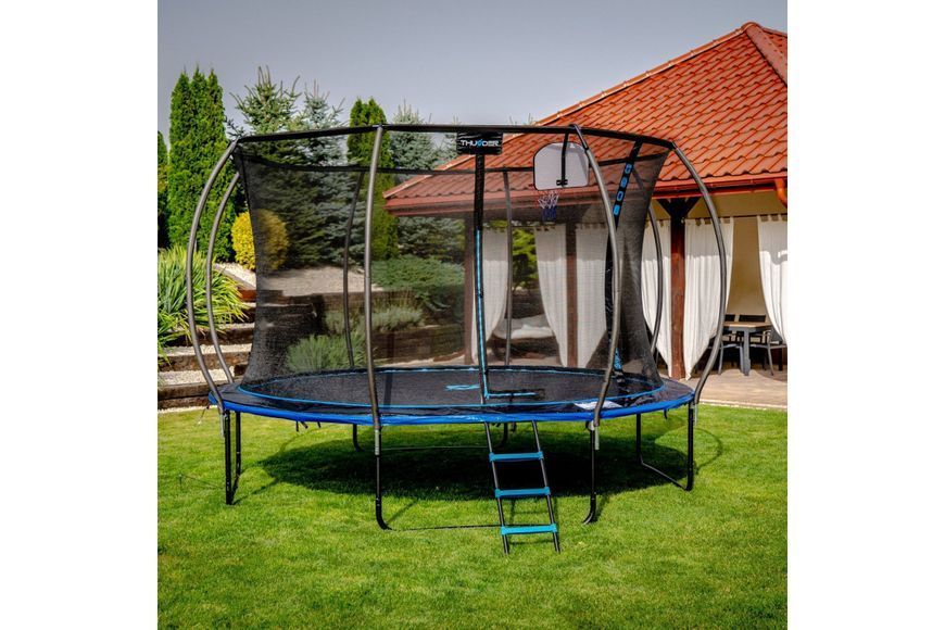 Батут THUNDER INSIDE ULTRA з внутрішньою сіткою 6 футів 185 см чорно-блакитний INSIDE-ULTRA-6FT-BLUE INSIDE-ULTRA-6FT-BLUE фото
