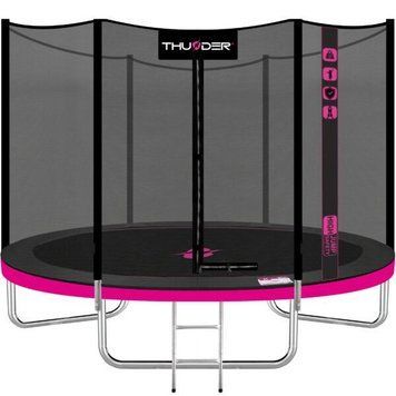 Батут THUNDER OUTSIDE PRO з зовнішньою сіткою 10 футів 305 см чорно-рожевий OUTSIDE-PRO-10FT-PINK фото