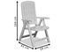 Стілець садовий пластиковий складний BICA Carmen, сіро-бежевий 8003723100639 фото 10