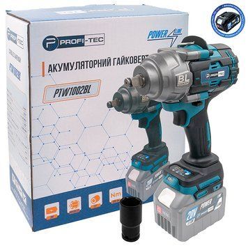 Аккумуляторный гайковерт PROFI-TEC PTW1002BL POWERLine (без аккумулятора и зарядного устройства) 005947P фото