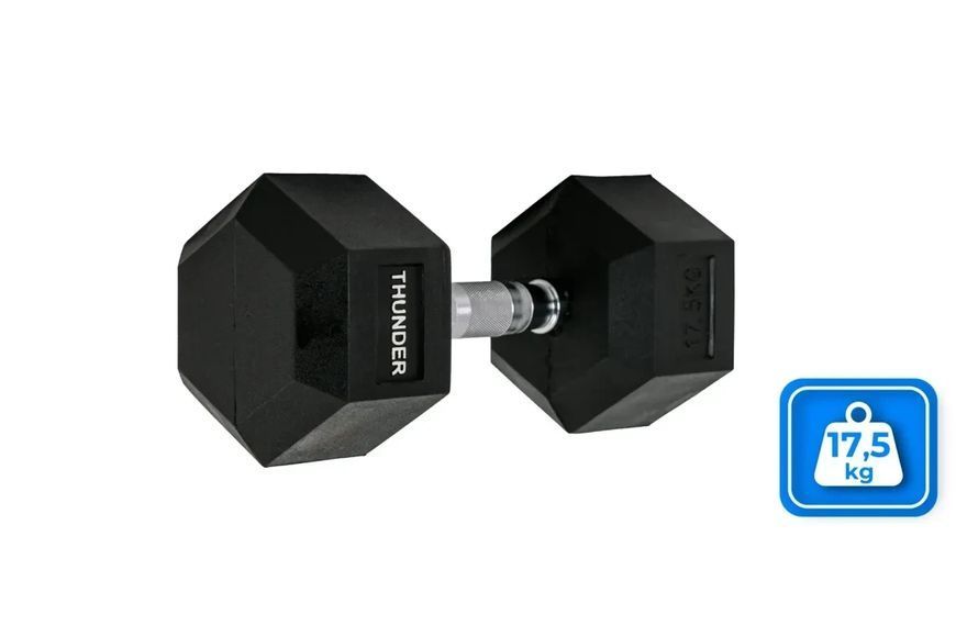 Гантель шестигранна 17,5 кг THUNDER HEXAGONAL-DUMBBELLS-17,5K HEXAGONAL-DUMBBELLS-17,5K фото