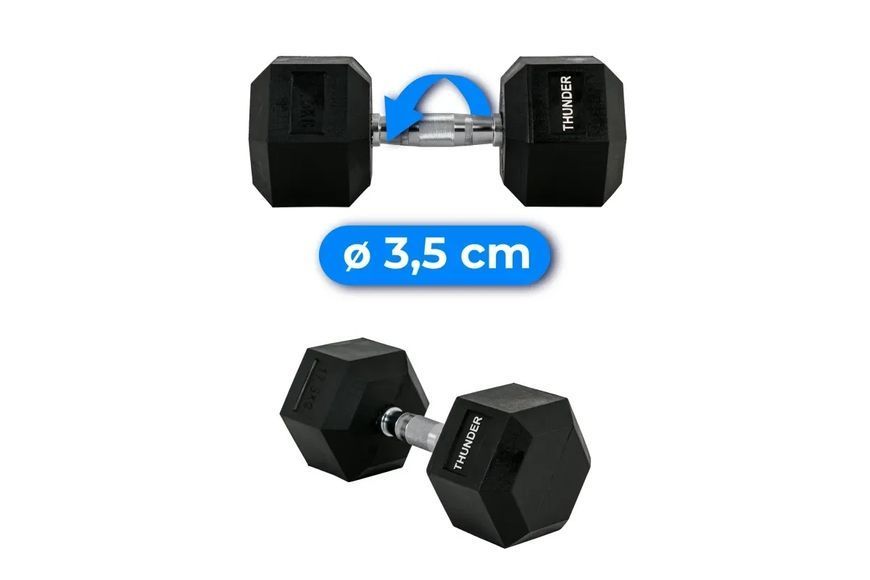 Гантель шестигранна 17,5 кг THUNDER HEXAGONAL-DUMBBELLS-17,5K HEXAGONAL-DUMBBELLS-17,5K фото
