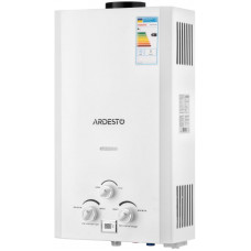 Газова колонка Ardesto X1, 10 л/хв., 20 кВт, розпалювання від батарейок, дисплей, білий