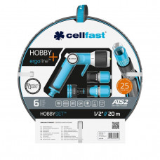 Набір для поливу Cellfast HOBBY ATS2, в комплекті шланг 1/2”, 20м, 6 шарів, -20…+60°C, зрошувач, комплект