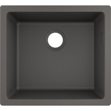 Мийка кухонна Hansgrohe S51, граніт, квадрат, без крила, 500х450х190мм, чаша - 1, врізна, S510-U450, сірий