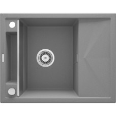 Мийка кухонна Deante Magnetic, граніт, прямокут., з крилом, 640х500х219мм, чаша - 1, врізна, сірий