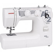Швейна машина JANOME Sew Easy, електромех., 60Вт, 19 шв.оп., петля автомат, білий + чорний