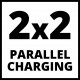 Пристрій зарядний PXC 2x2 Einhell Power X-Quattrocharger 4A (4512102)