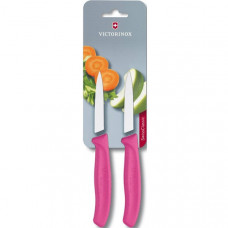 Набір ножів кухонних Victorinox SwissClassic, 8 см, 2 шт. у блістері, рожеві 6.7606.L115B