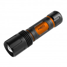 Ліхтар ручний на батарейках Neo Tools, AAх6, 1500лм, 20Вт, 3 функції освітлення, алюмінієвий, IPX4