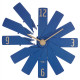 Годинник настінний TFA дизайнерський у наборі, безшумний механізм «Sweep», синій, 400x37x400 мм. 60302006