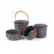 Набір посуду Naturehike 2-3 NH Updated (2 каструлі+ кришки) NH18T018-G Grey