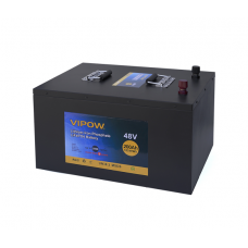 Акумуляторна батарея Vipow LiFePO4 51 2V 200Ah з вбудованою ВМS платою 100A (520*400*300)