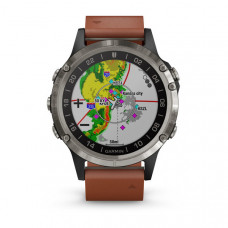 Смарт-годинник Garmin D2 Delta, Sapphire, Black w/Brown Leather Band,GPS Watch,EMEA
