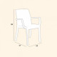 Стул садовий пластиковий BICA Verona armchair, коричневий
